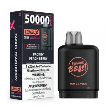 Level X Ultra Packin Peach Berry 50k 20mg